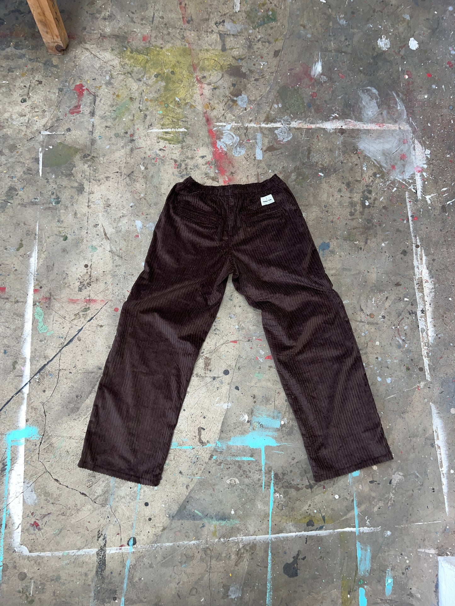 02 Corduroy Baggy Pants - Chocolate Brown
