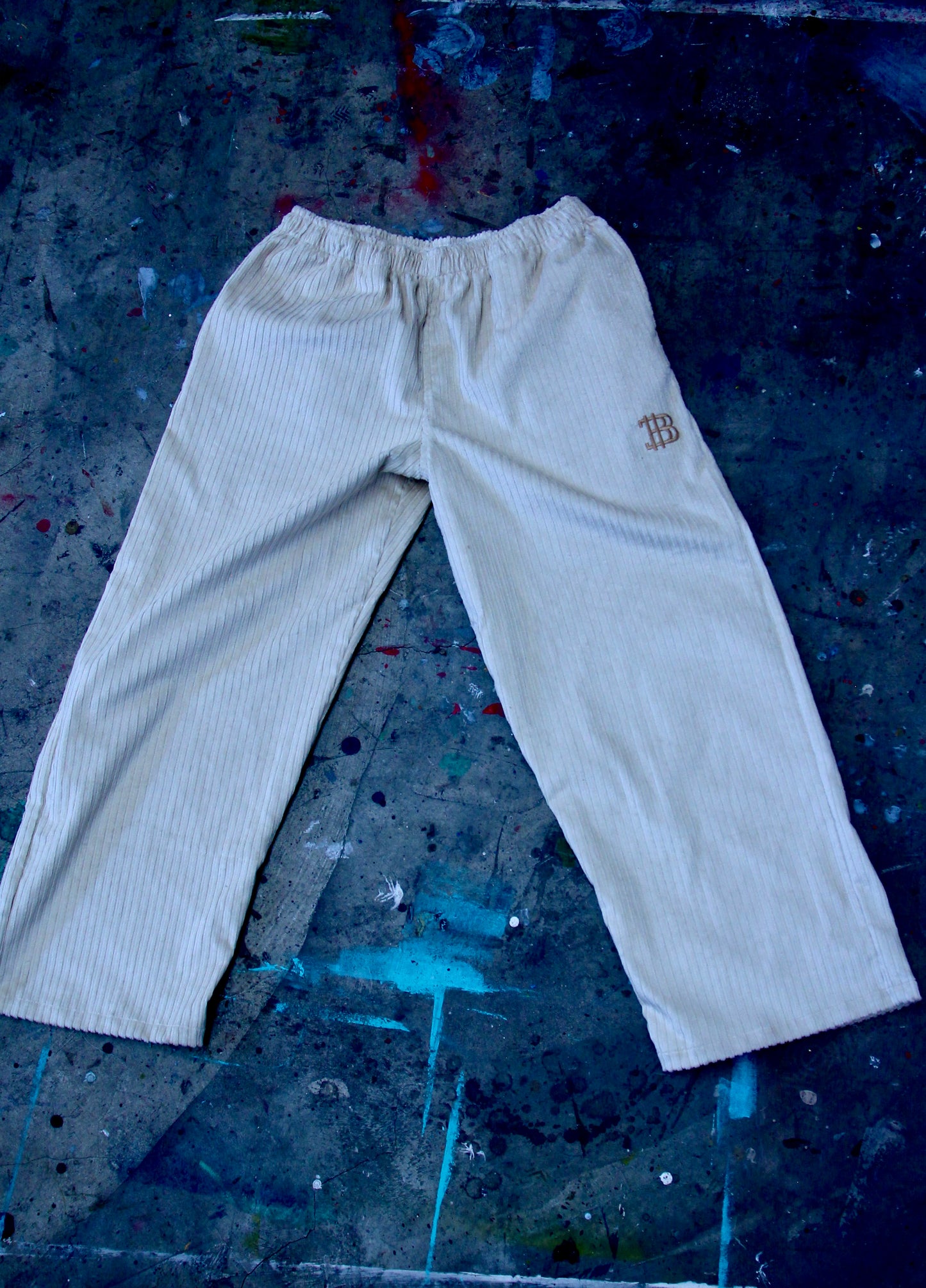 02 Corduroy Baggy Pants - Beige