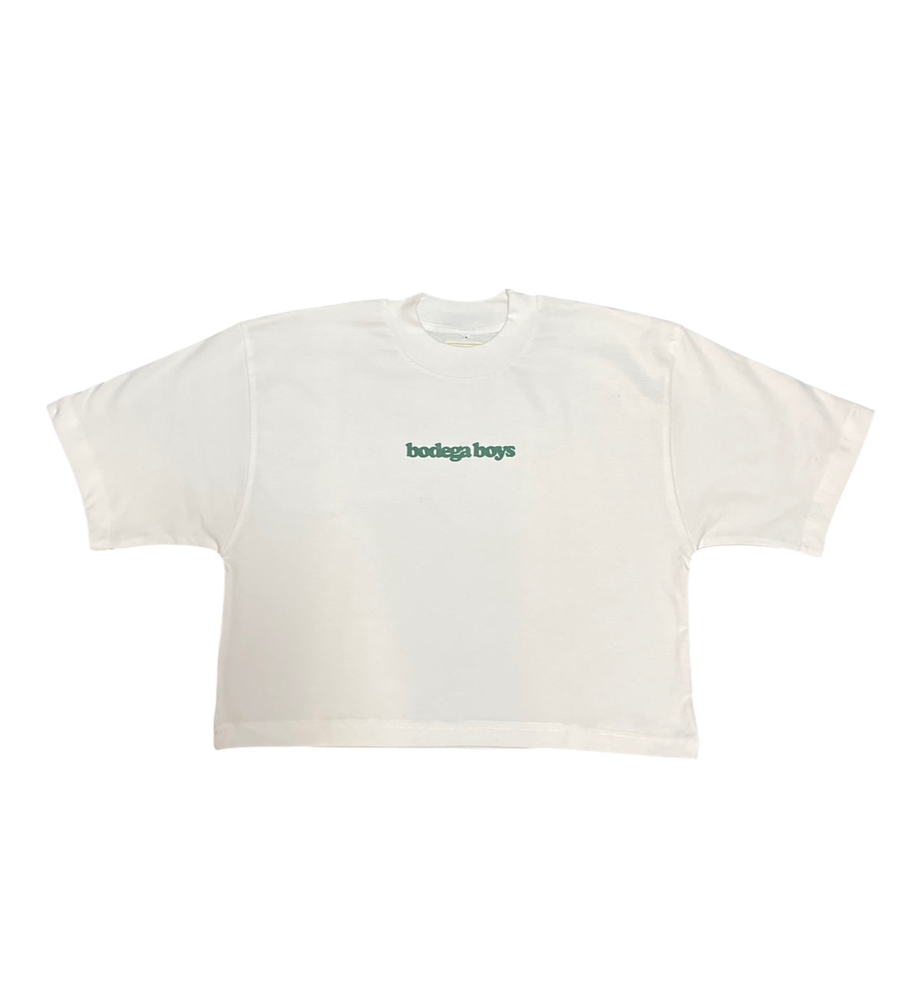 Ladies Cropped Staple Tee - White