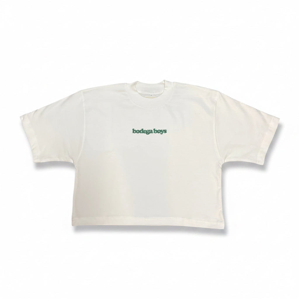 T-Shirt - Off White Cropped Ladies Tee